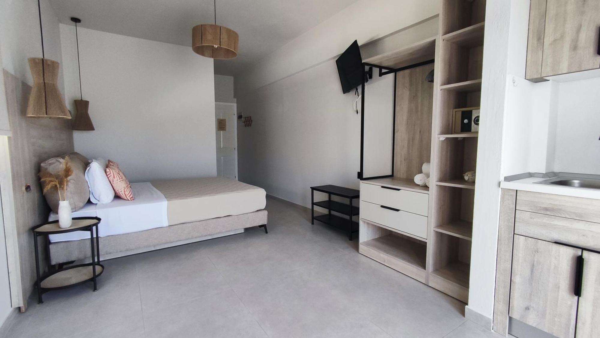 Nostos Studios Golden Beach Hriszí Amudiá Kültér fotó