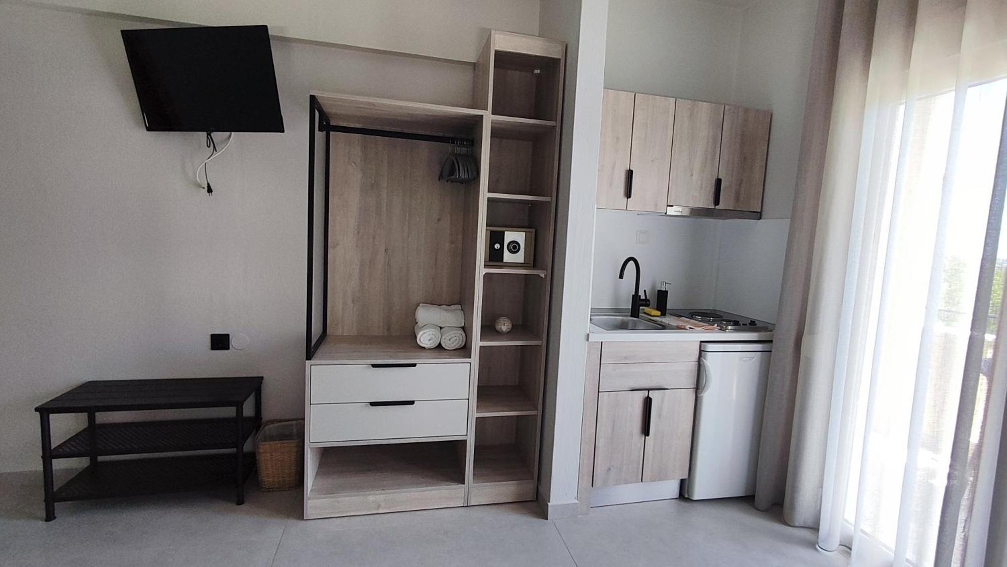 Nostos Studios Golden Beach Hriszí Amudiá Kültér fotó